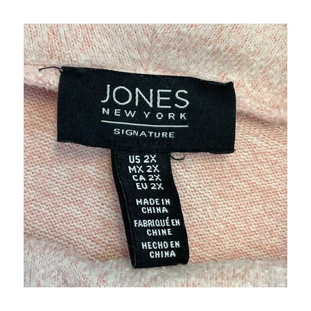 Jones New York Sweater Women's 2X Beige Turtleneck Ribbed Long Sleeve Pullover - Picture 2 of 7